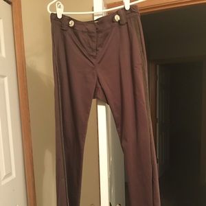 Brown business casual pants.